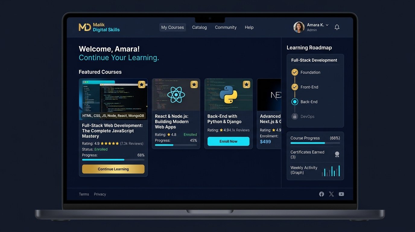 Malik Digital Skills Platform - EdTech LMS Platform